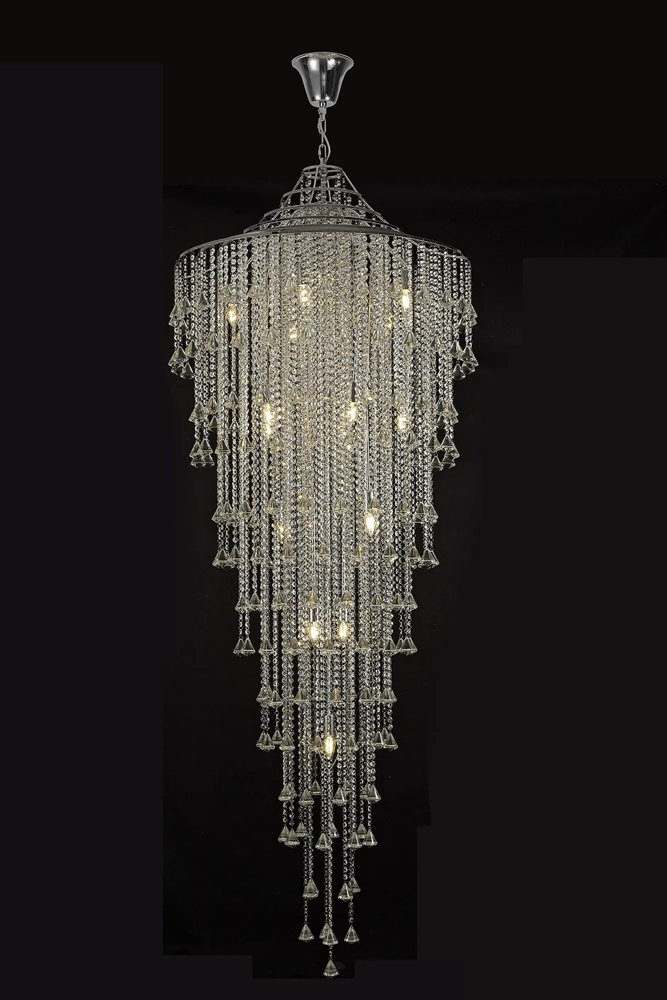 IL30776  Inina Crystal Chandelier 15 Light (29.7kg) Polished Chrome